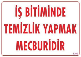 Temizlik Düzen Uyarı Levhası 25x35 KOD:1202
