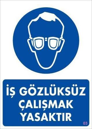 İş Koruyucu Takınız Uyarı Levhası 25x35 KOD:3