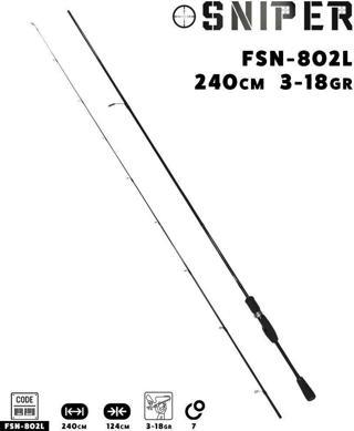 Fujin Sniper 240 cm 3-18 gr Light Spin Kamış FSN-802L