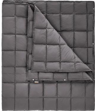 Haegs Kamp Battaniyesi - Dış Mekan Hafif Kompakt Seyahat Yorganı Kamp Yürüyüş Outdoor Şal, Battaniye 175-135 Cm Gri