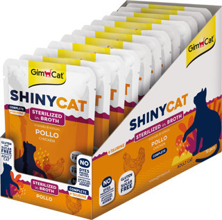 Gimcat Shinycat Pouch Tavuk Kısırlaştırılmış kediler için 70grx12