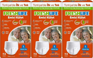 Freshlife Emici Külot Hasta Bezi Large - Büyük - L 90 Adet (3Pk x 30)