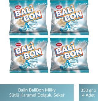 Balin Balibon Milky Sütlü Karamel Dolgulu Şeker 350 gr x 4 Adet