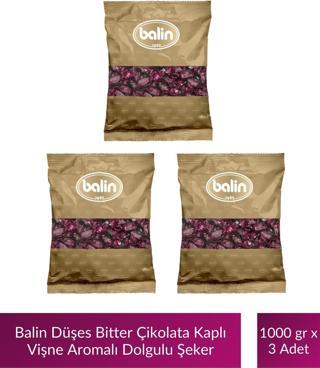 Balin Düşes Çikolata Kaplı Vişne Aromalı Sert Şeker 1000 gr x 3 Adet