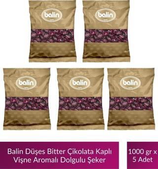 Balin Düşes Çikolata Kaplı Vişne Aromalı Sert Şeker 1000 gr x 5 Adet