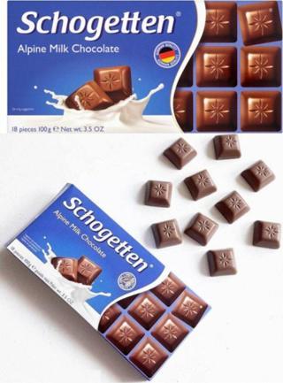 Schogetten Alman Yapımı Alpine Sütlü Çikolata 100Gr