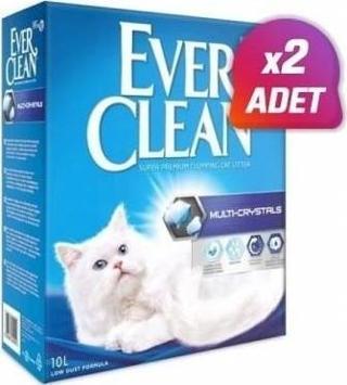 2 Adet - Ever Clean Multi Kristal Kedi Kumu 10 Lt