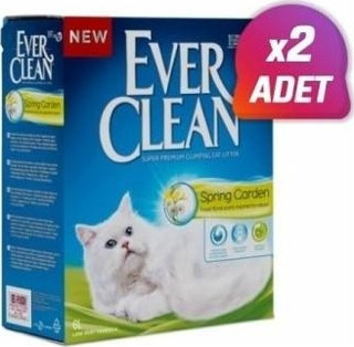 2 Adet - Ever Clean Spring Garden Kedi Kumu 10 Lt