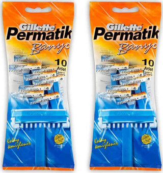 Permatik Banyo Kullan At Tıraş Bıçağı 10 Lu x 2 Adet