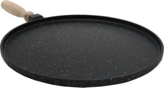 Ulutaş Granit Döküm Yuvarlak Gözleme Tavası Siyah