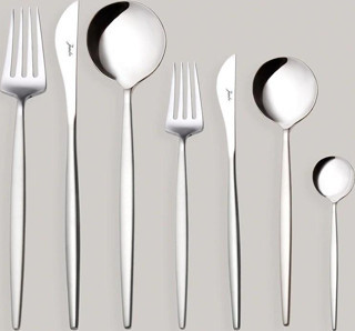 Jumbo 1000022829005 9000 84 Parça 12 Kişilik Çatal Kaşık Bıçak Seti Mat Çelik