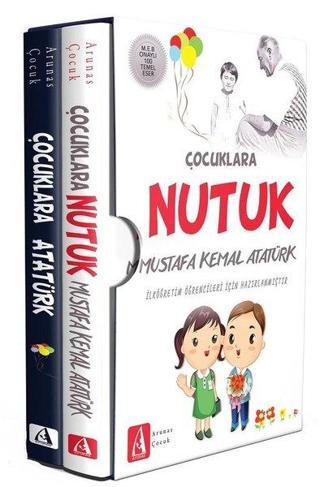 Çocuklar İçin Atatürk Seti-2 Kitap Takım Kutulu - Mustafa Kemal Atatürk - Arunas Yayıncılık