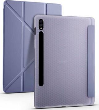 Galaxy Tab S7 FE LTE (T737-T736-T733-T730) Uyumlu Kalemlikli Premium Standlı Katlanabilir Uyku Modu Özellikli Tablet Kılıfı