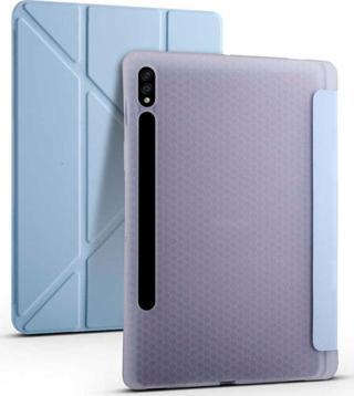 Galaxy Tab S7 FE LTE (T737-T736-T733-T730) Uyumlu Kalemlikli Premium Standlı Katlanabilir Uyku Modu Özellikli Tablet Kılıfı