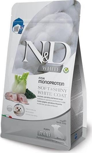 N&D White Balıklı Spirulinalı Mini Yavru Köpek Maması 1,5 Kg
