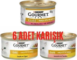 Gourmet Gold Karışık Parça Etli Kedi Konserve 85 Gr 6 Adet