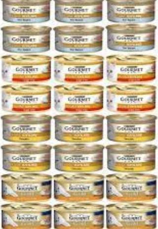 Gourmet Karışık Kıyılmış Konserve Yetişkin Kedi Yaş Maması 24 X 85 G