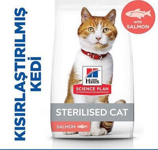 Hill's SCIENCE PLAN Sterilised Somonlu Kısırlaştırılmış Yetişkin Kedi Maması 8Kg+2Kg Hediye