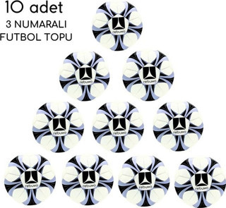 Rebuwo El Dikişli Futbol Topu 3 Numara Futbol Topu Sert Zemin Futbol Topu 10 Adet