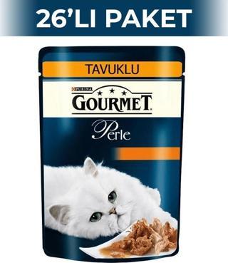 Gourmet Perle Izgara Tavuklu Pouch Yetişkin Kedi Yaş Maması 85 gr 26 Adet
