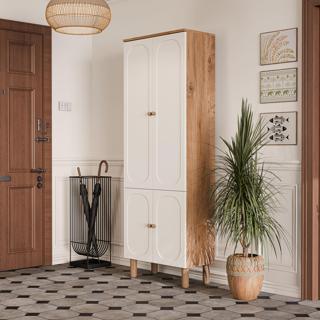 5094 ROMA 4 KAPAKLI (MEMBRAN) 5 ASKILI BOHEM PORTMANTO ATLANTİK ÇAM - BEYAZ