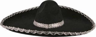Nessiworld Sombrero Meksika Şapkası Mariachi Gümüş Şeritli Yetişkin Boy