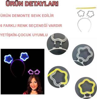 Nessiworld Glow Stick Karanlıkta Yanan Fosforlu Yıldız Taç 12 Adet