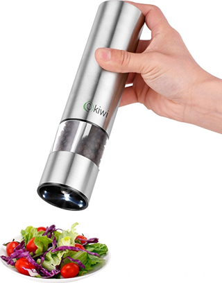 4 LÜ SET KİWİ KSPG 4806 PİLLİ-LED IŞIKLI OTOMATİK TUZ-KARABİBER DEĞİRMENİ 4 LÜ SET