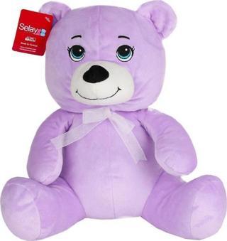 Nessiworld 1022L  Göbekli Peluş Ayı 28 cm Lila -Selay Oyuncak