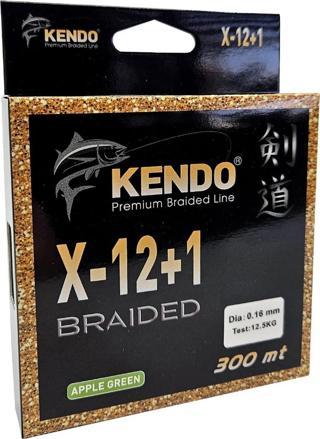 Kendo X-12+1 Braided 300m Apple Green Örgü İp 0,25mm