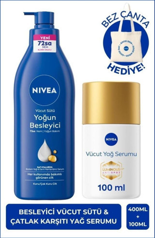 Luminous630 Çatlak Karşıtı Vücut Bakım Yağ Serumu 100ml Ve Besleyici Nemlendirici Vücut Sütü 400ml