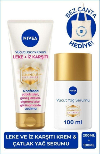 Luminous630 Çatlak Karşıtı Yağ Serumu 100ml Ve Iz Karşıtı Vücut Kremi 200ml, Çanta Hediye, X2