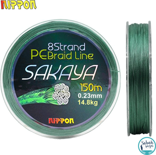 Nippon Sakaya 8X PE İp Misina K.Yeşil 150mt 0.23mm 14.8kg
