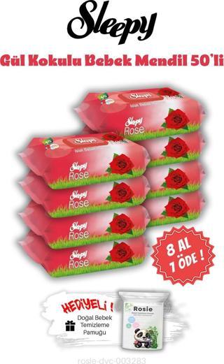Sleepy Gül Kokulu Islak Bebek Mendil 50'li 8 AL 7 ÖDE ve ROSIE
