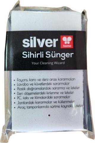 Silver Home Sihirli Sünger Çok Amaçlı Pratik Kullanım Kolay Temizlik 4 Adet