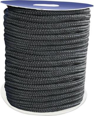 Lalizas Bağlama Halatı-İki Burgulu-16 Kollu-, 8mm, Pol, K. siyah