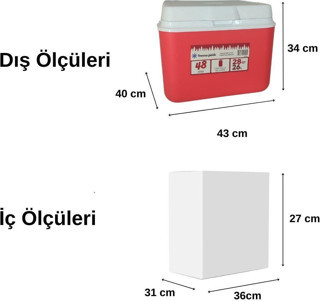 Freeze Peak Adventure 28 QT Soğutucu Buzluk 26 Litre KIRMIZI