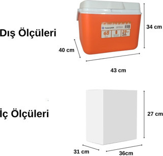 Freeze Peak Adventure 28 QT Soğutucu Buzluk 26 Litre TURUNCU