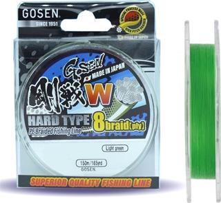 Gosen W8 Hard Type PE 8 Örgü Spin İp Misina 150 mt Açık Yeşil AÇIK YEŞİL-0,132 mm