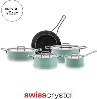 Karaca Swiss Crystal Mastermaid 9 Parça Tencere Seti Cabbage Green