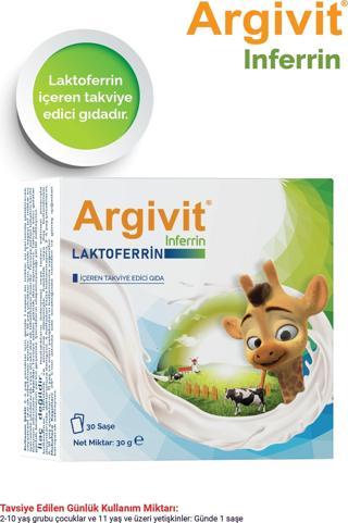 Argivit İnferrin Laktoferrin İçeren Takviye Edici Gıda 30 Saşe