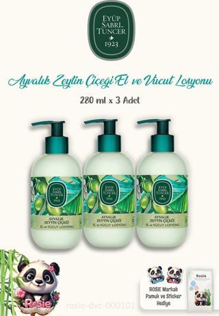 Eyüp Sabri Tuncer Ayvalık Zeytin Çiçeği Vücut Losyonu 280 ml ve 60'lı ROSIE Pamuk