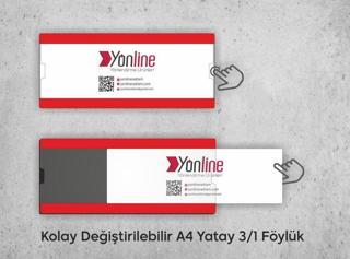 Yönline Kapı Ve Duvar Tipi Kolay Değiştirilebilir A4 1/3 Föylük