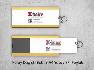 Yönline Kapı Ve Duvar Tipi Kolay Değiştirilebilir A4 1/3 Föylük