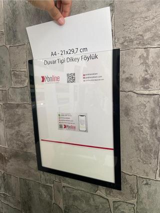 Yönline A4 Kolay Değiştirilebilir Duvar Ve Kapı Tipi Pleksi Föylük