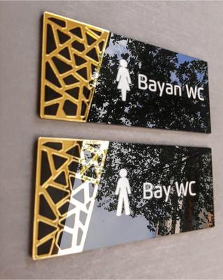 Yönline Black Gold Pattern Seri Wc Yönlendirme Seti