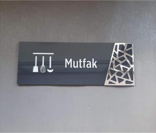Yönline Antrasit Silver Pattern Seri Mutfak Kapı Isimliği