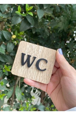 Yönline Minimal Natural Mdf Wc Yönlendirme Levhası