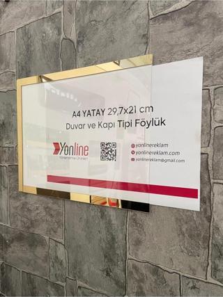 Yönline A4 Yatay Kolay Değiştirilebilir Kapı Ve Duvar Tipi Föylük Pano