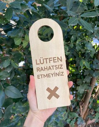 Yönline Çift Taraflı Mdf Otel Odası Kapı Kolu Askısı Lütfen Rahatsız Etmeyiniz